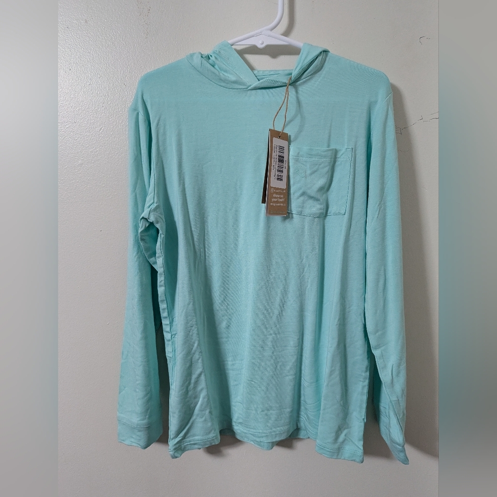 NWT Muse Threads Bamboo Mint Hoodie size 8/9
